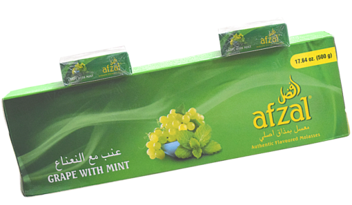 Essência p/ Narguilé Afzal – Uva com Menta (Pacote c/ 10)